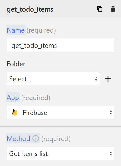 Firebase request example