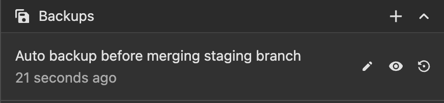 Auto backup