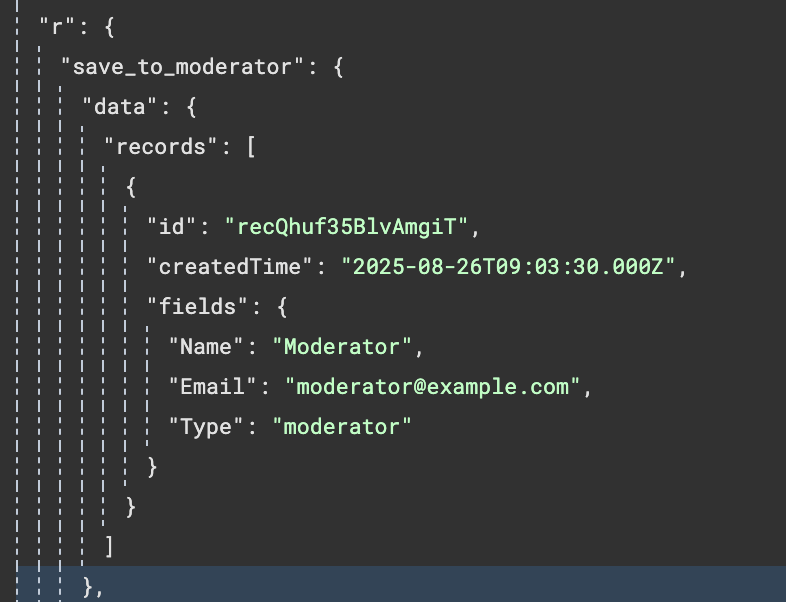 Data store example