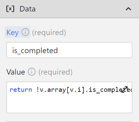 Updating one key-value pair with dynamic data