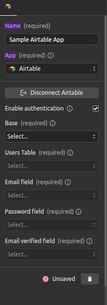 Enable authentication