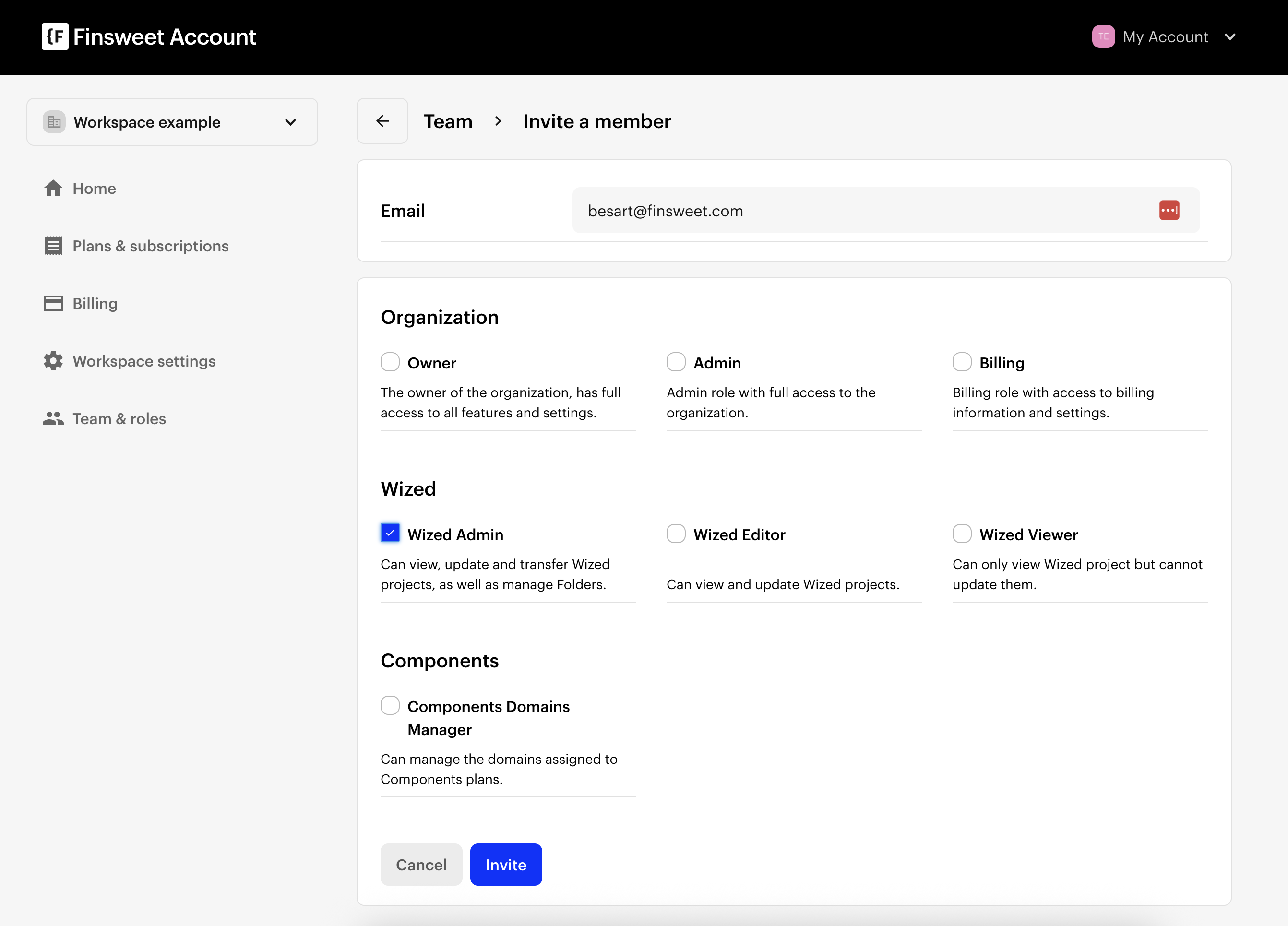 workspace settings