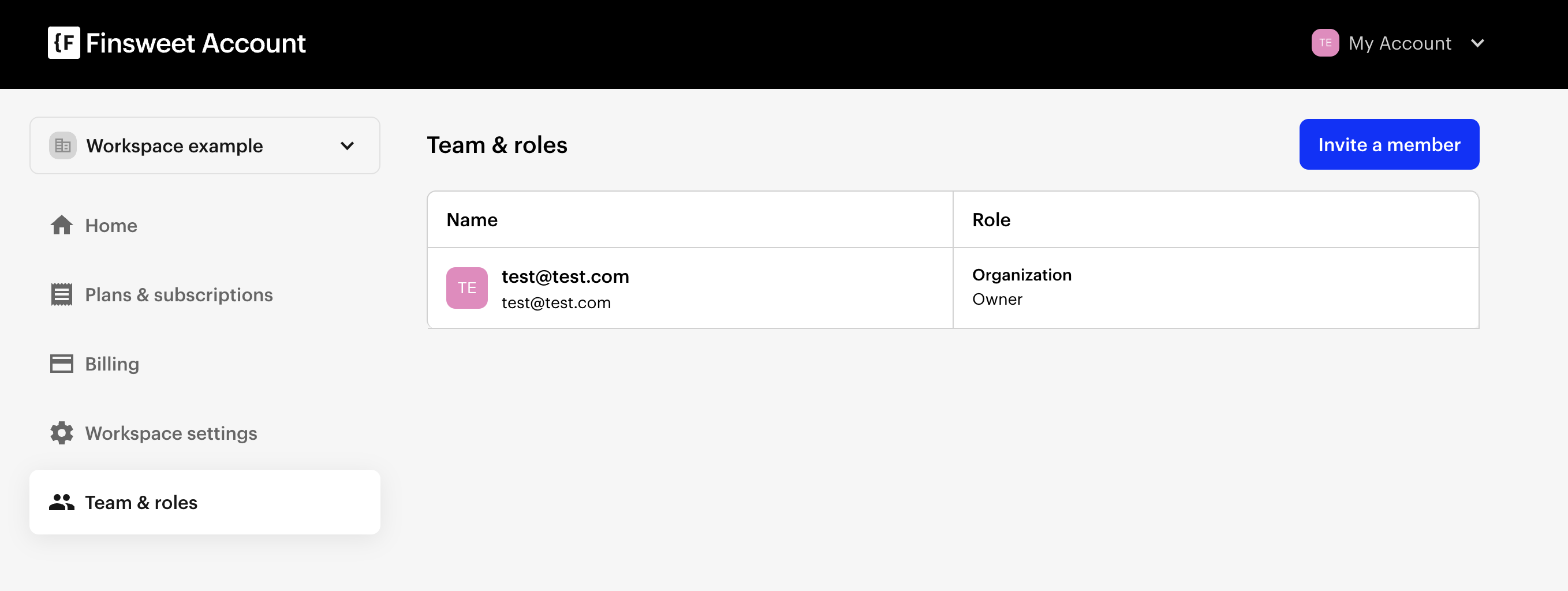 workspace settings