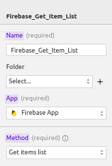 Get Item list Firebase