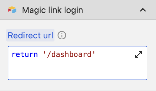 Login with magic link method