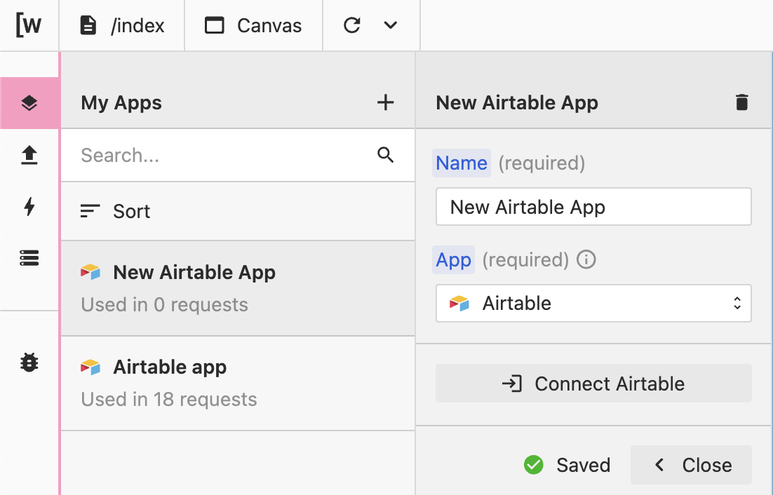 Adding an Airtable App to my apps