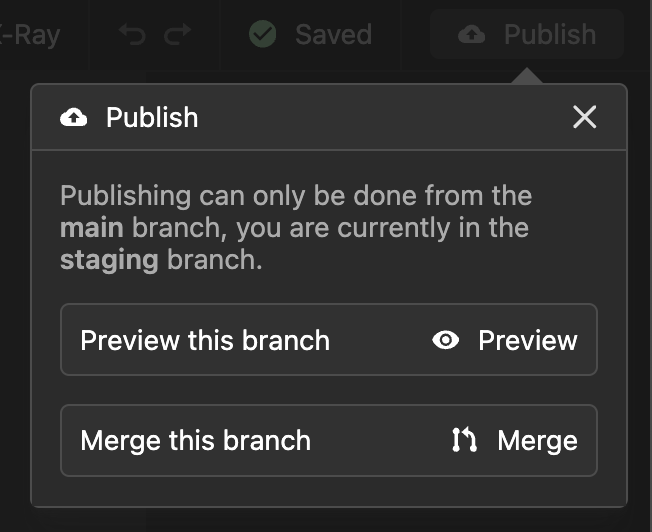 Preview popup