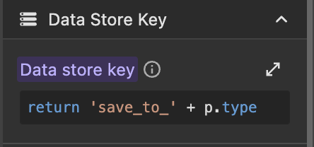Setting data store key to save the response