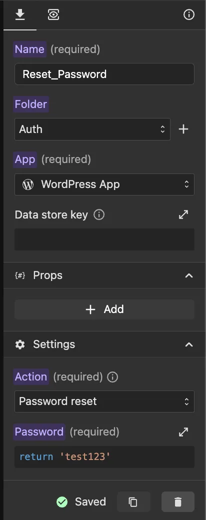 Password reset request