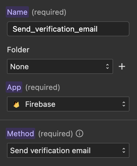 Send verification email