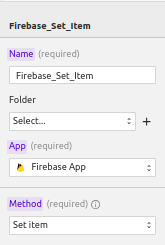 Set Item Firebase