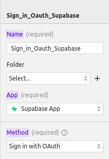 Sign in with OAuth Supabase