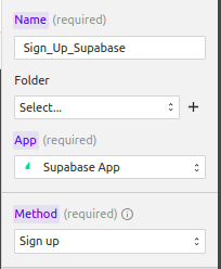 Create Supabase Email Sign Up Request