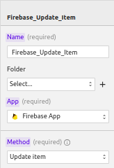 Update item Firebase
