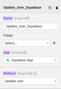 Update User Supabase