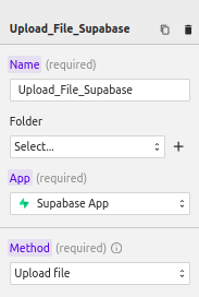 Upload file Supabase