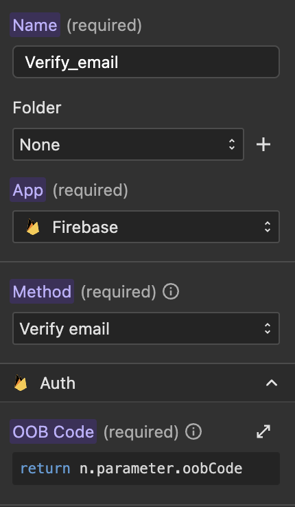 Verify email Firebase