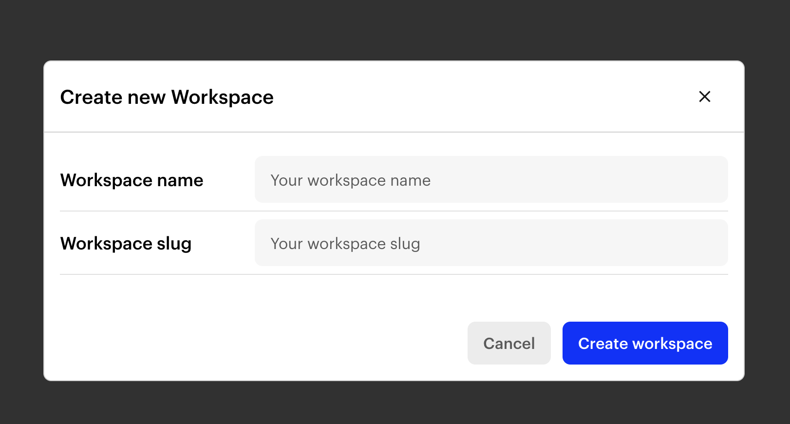 Workspace Creation