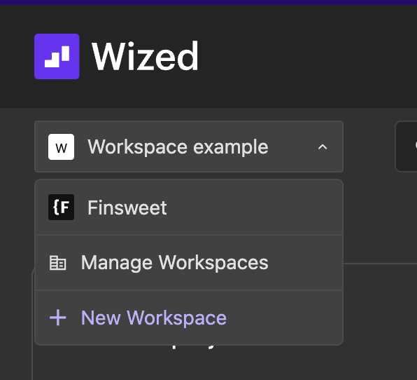 Workspace Selector