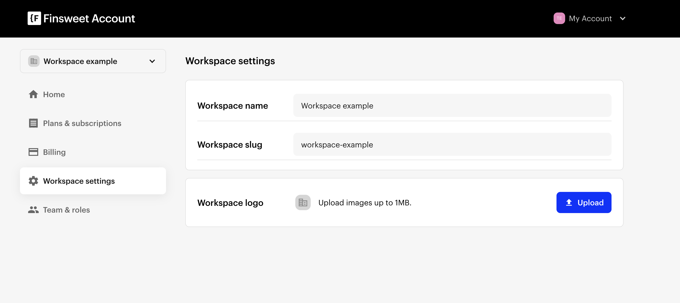 Workspace Settings